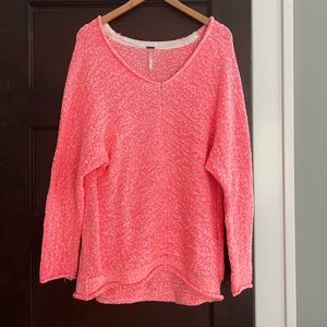 Free people pink sweater